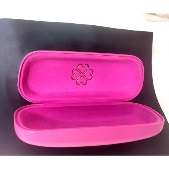 Candie's Hot Pink Clamshell Eyeglasses Sunglass Case w Gold Logo EMPTY Women VGC - Picture 3 of 5